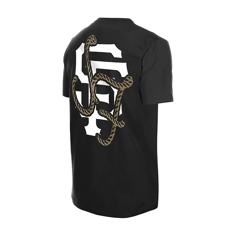 Men's New Era Black San Francisco Giants Injection Lifestyle Urban Ranchwear T-Shirt