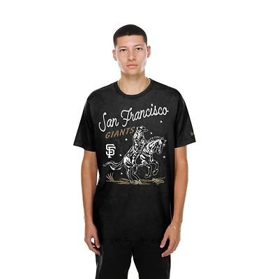 Men's New Era Black San Francisco Giants Injection Lifestyle Urban Ranchwear T-Shirt