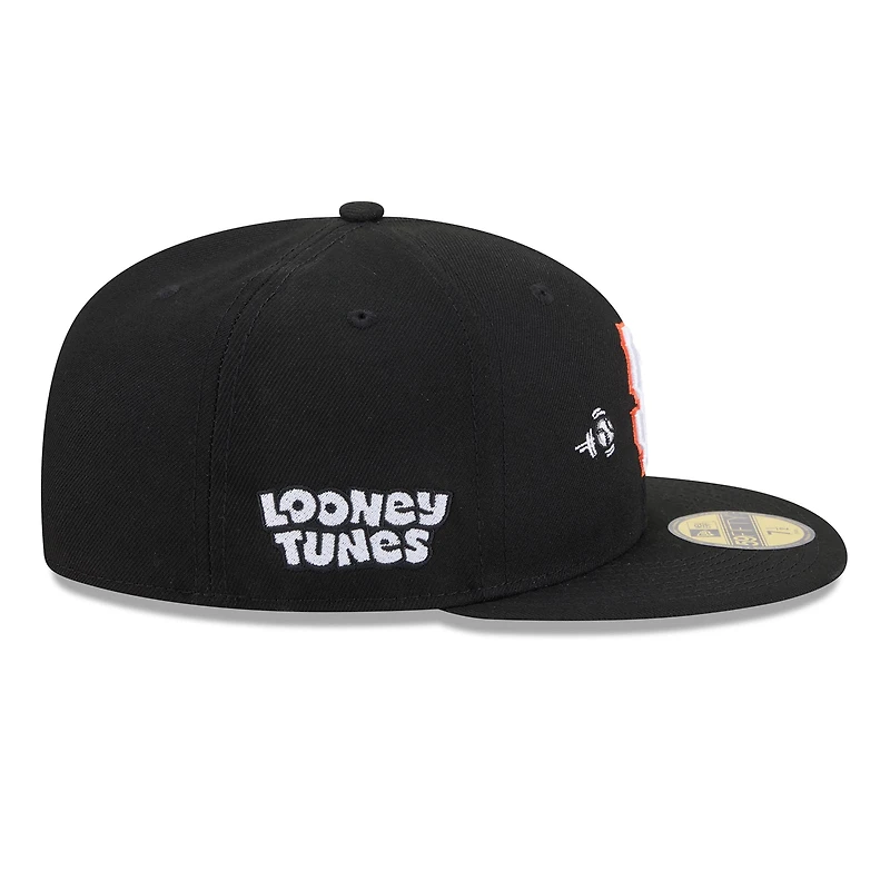 Casquette ajustée New Era 59FIFTY noire pour homme, motif Looney Tunes Bugs Bunny, San Francisco Giants