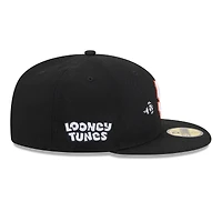 Casquette ajustée New Era 59FIFTY noire pour homme, motif Looney Tunes Bugs Bunny, San Francisco Giants