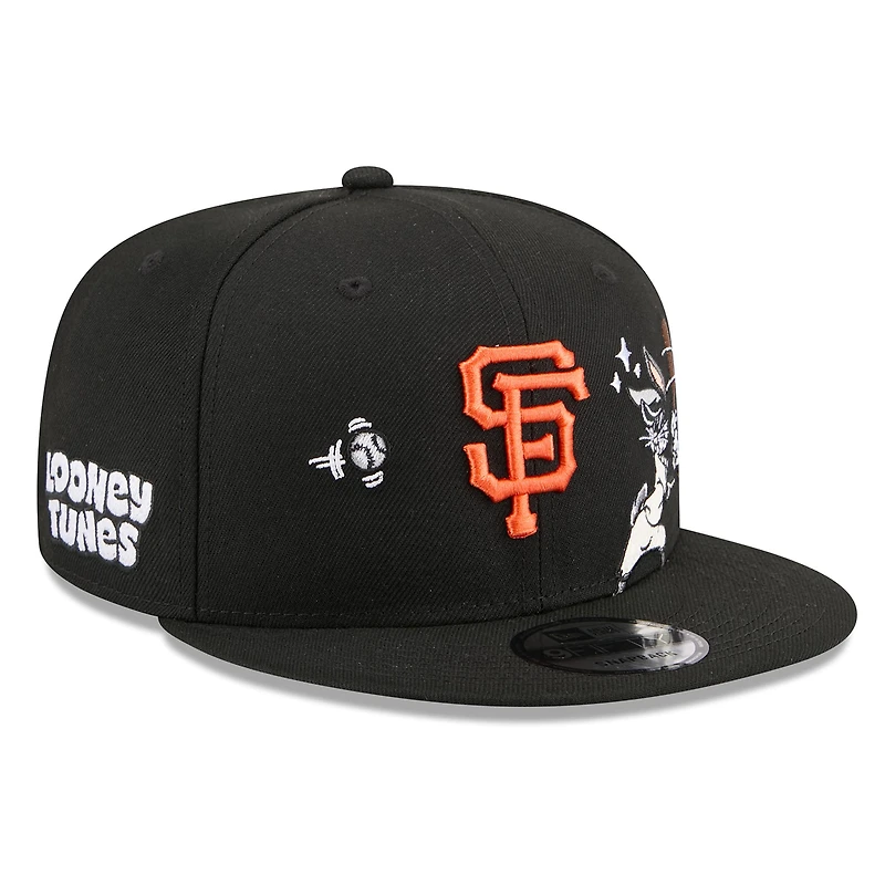 Men's New Era Black San Francisco Giants Looney Tunes Bugs Bunny 9FIFTY Snapback Hat