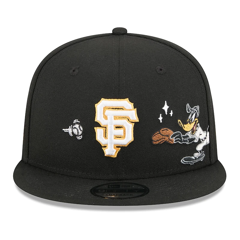 Men's New Era Black San Francisco Giants Looney Tunes Daffy Duck 9FIFTY Snapback Hat