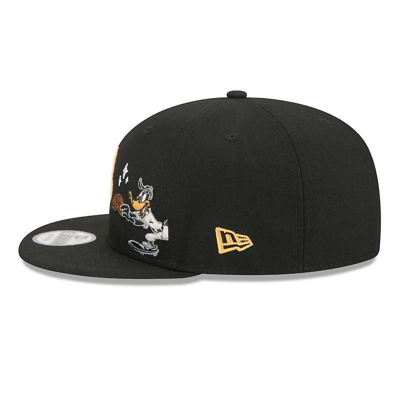 Casquette snapback New Era noire pour homme, San Francisco Giants, Looney Tunes Daffy Duck, modèle 9FIFTY
