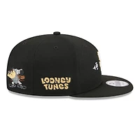Men's New Era Black San Francisco Giants Looney Tunes Tasmanian Devil 9FIFTY Snapback Hat