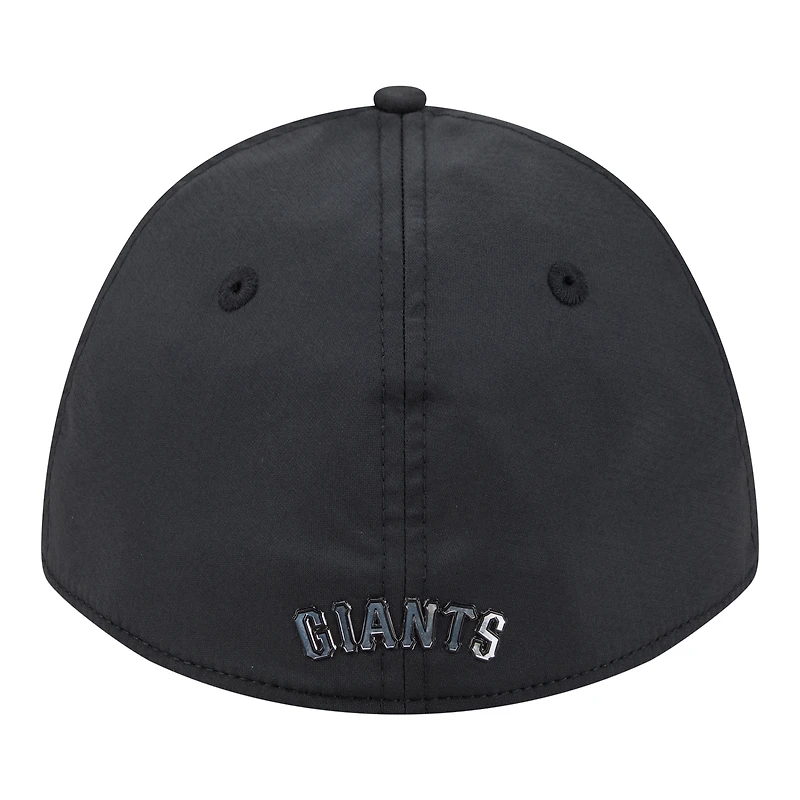 Men's New Era  Black San Francisco Giants Metallic 39THIRTY M-Crown Flex Hat