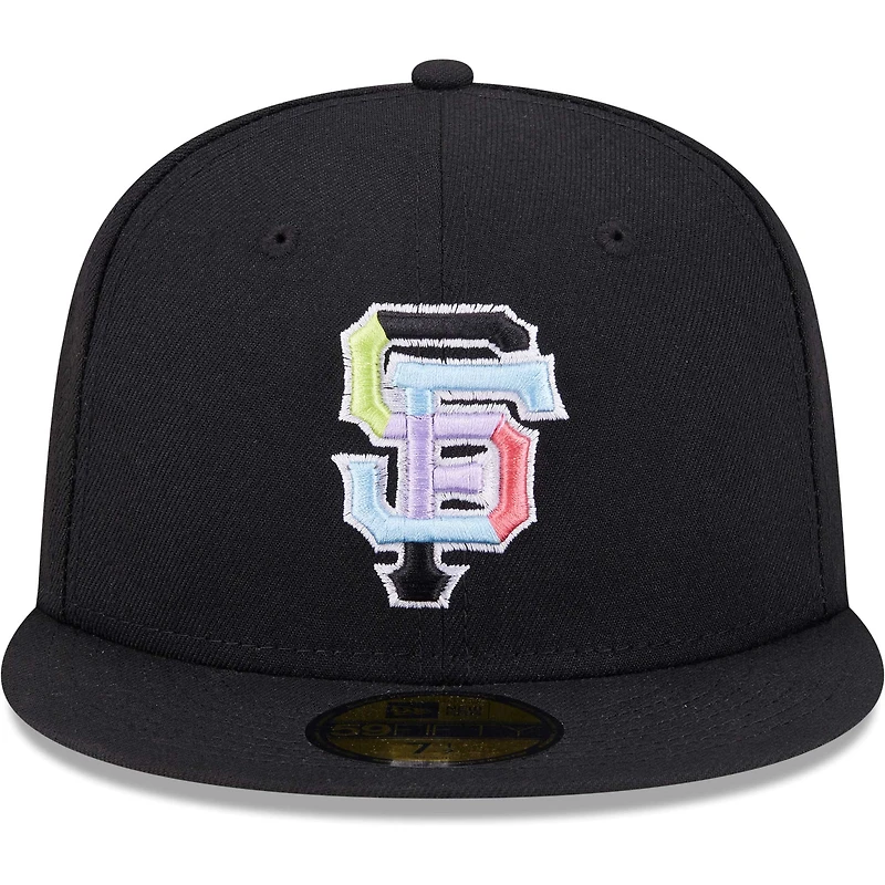 Men's New Era Black San Francisco Giants Multi-Color Pack 59FIFTY Fitted Hat