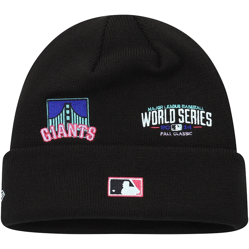Men's New Era Black San Francisco Giants Polar Lights Cuffed Knit Hat