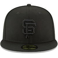 Casquette ajustée New Era 59FIFTY Basic pour homme, logo principal des Giants de San Francisco, noire