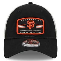 Men's New Era Black San Francisco Giants Property Trucker 9TWENTY Snapback Hat