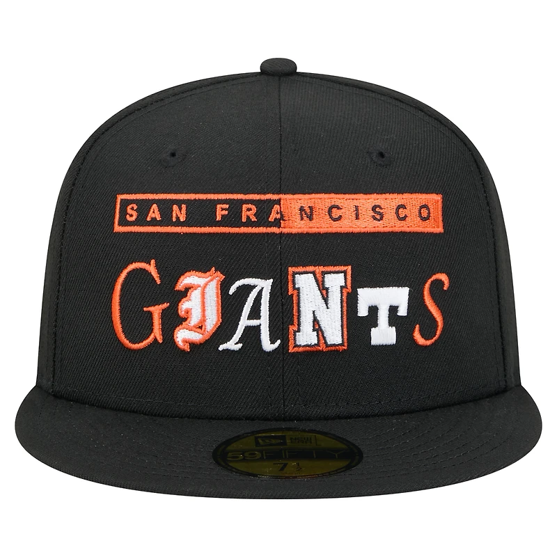 Casquette ajustée Ransom 59FIFTY noire New Era pour homme des Giants de San Francisco