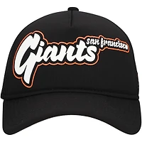 Men's New Era Black San Francisco Giants Retro Bold A-Frame Trucker 9FORTY Adjustable Hat