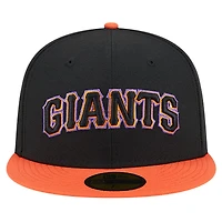 Men's New Era Black San Francisco Giants  Retro Spring Training 59FIFTY Fitted Hat