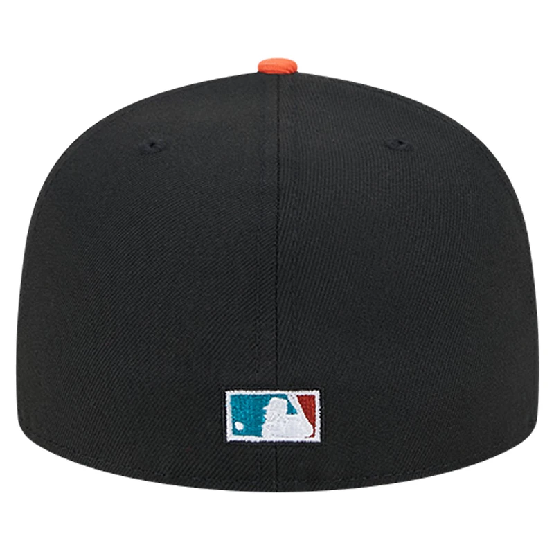 Men's New Era Black San Francisco Giants  Retro Spring Training 59FIFTY Fitted Hat