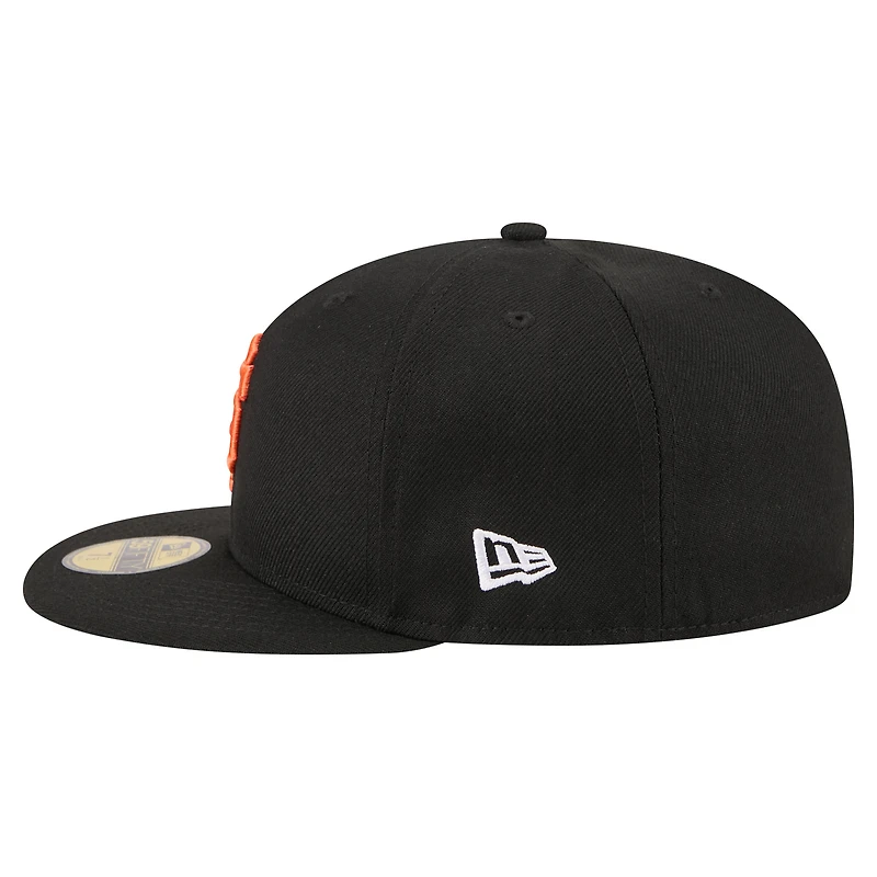 Casquette ajustée New Era 59FIFTY noire pour homme, motif mascotte des Giants de San Francisco