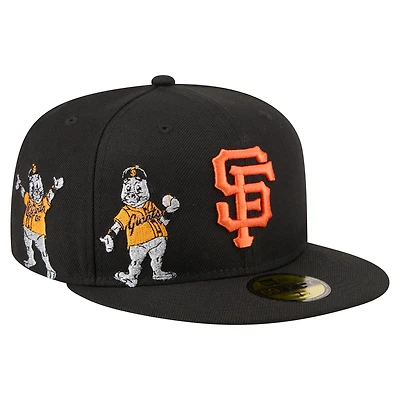 Men's New Era Black San Francisco Giants Run Mascot 59FIFTY Fitted Hat