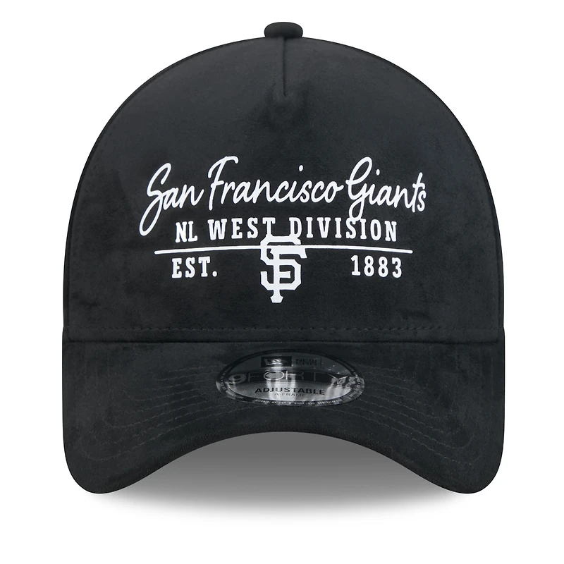 Casquette ajustable New Era 9FORTY A-Frame noire San Francisco Giants pour homme