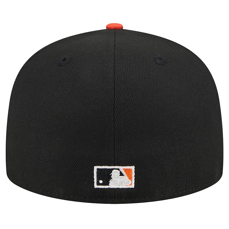 Men's New Era Black San Francisco Giants Shadow Stitch 59FIFTY Fitted Hat