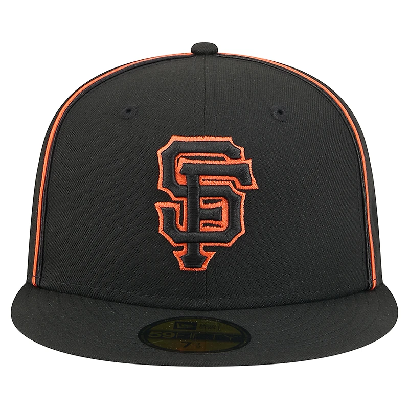Casquette ajustée Soutache 59FIFTY noire New Era pour homme des Giants de San Francisco