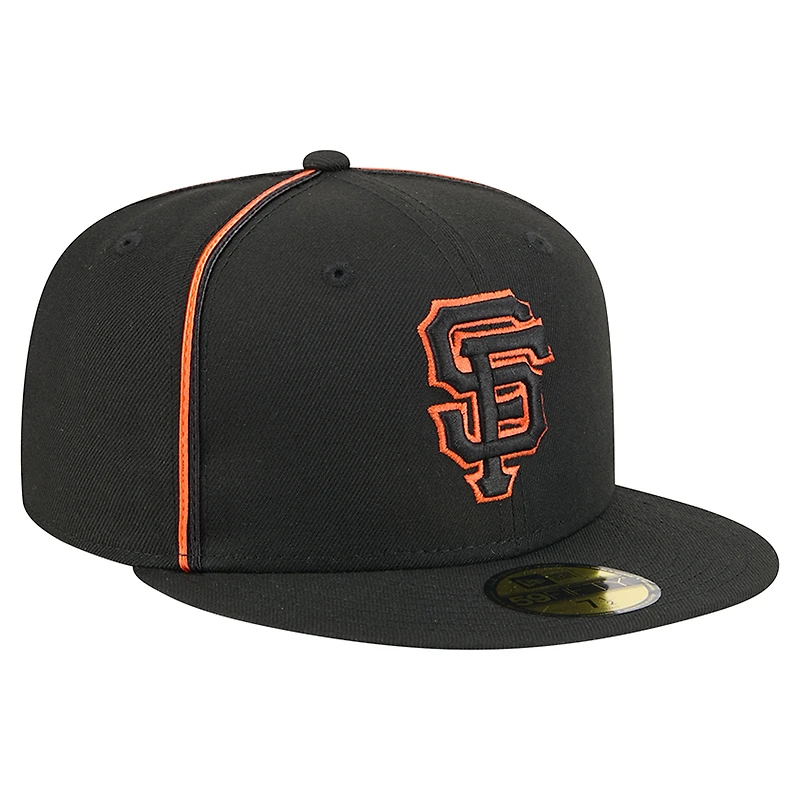 Casquette ajustée Soutache 59FIFTY noire New Era pour homme des Giants de San Francisco