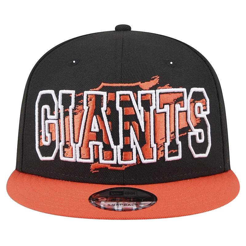Men's New Era Black San Francisco Giants Splatter 9FIFTY Snapback Hat