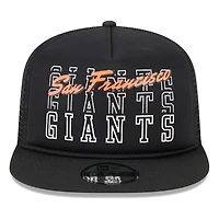 Men's New Era Black San Francisco Giants  Street Team A-Frame Trucker 9FIFTY Snapback Hat