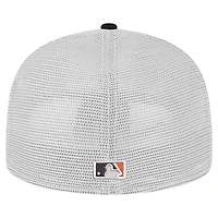 Men's New Era Black San Francisco Giants Team Color 59FIFTY Trucker Fitted Hat