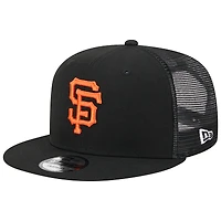 Men's New Era Black San Francisco Giants Team Color Trucker 9FIFTY Snapback Hat