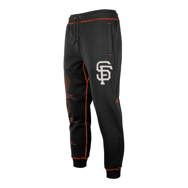 Pantalon de jogging pour homme New Era noir San Francisco Giants Team Split