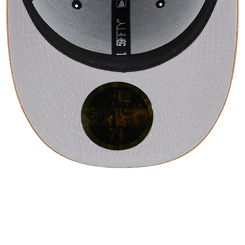 Casquette ajustée 59FIFTY à visière basse en daim noire de l'équipe des Giants San Francisco New Era pour hommes