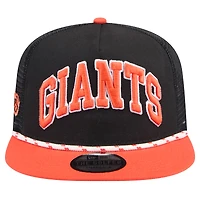 Men's New Era Black San Francisco Giants Throwback Meshback Golfer Hat