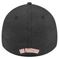 Casquette New Era 39THIRTY Flex noire à motif camouflage ton sur des Giants de San Francisco pour homme