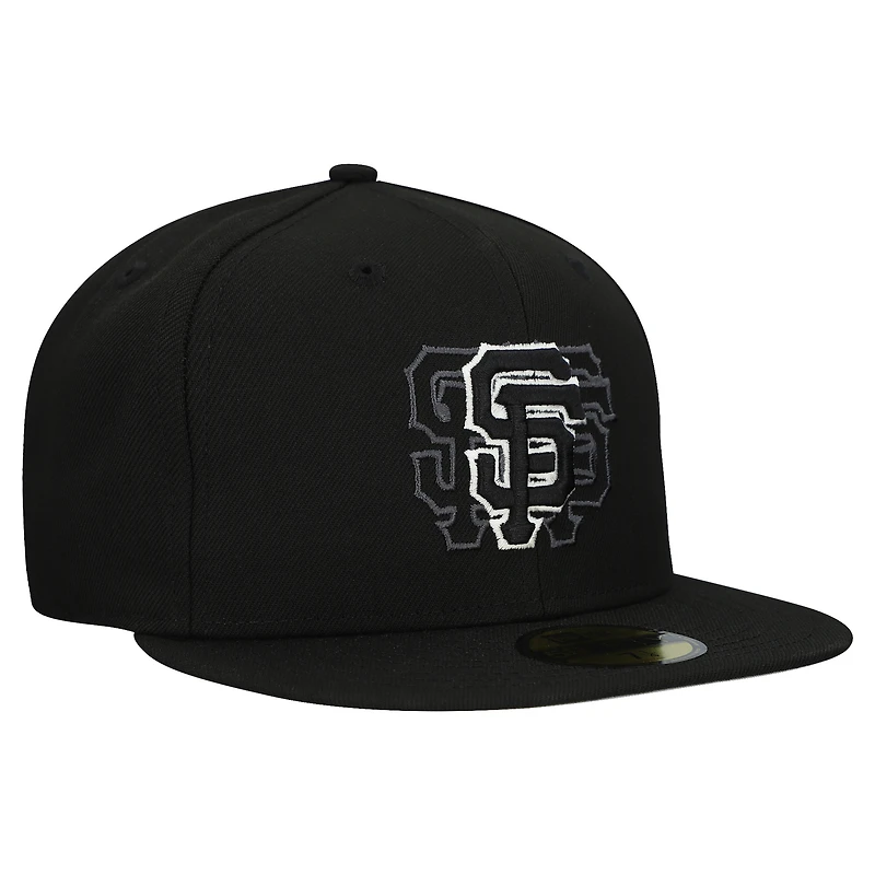 Men's New Era Black San Francisco Giants Tri-Hit 59FIFTY Fitted Hat