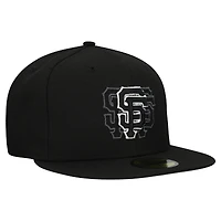 Men's New Era Black San Francisco Giants Tri-Hit 59FIFTY Fitted Hat