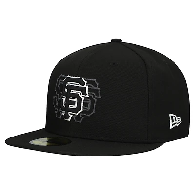 Men's New Era Black San Francisco Giants Tri-Hit 59FIFTY Fitted Hat