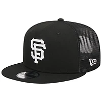 Casquette Snapback 9FIFTY Trucker des Giants de San Francisco New Era noire pour homme