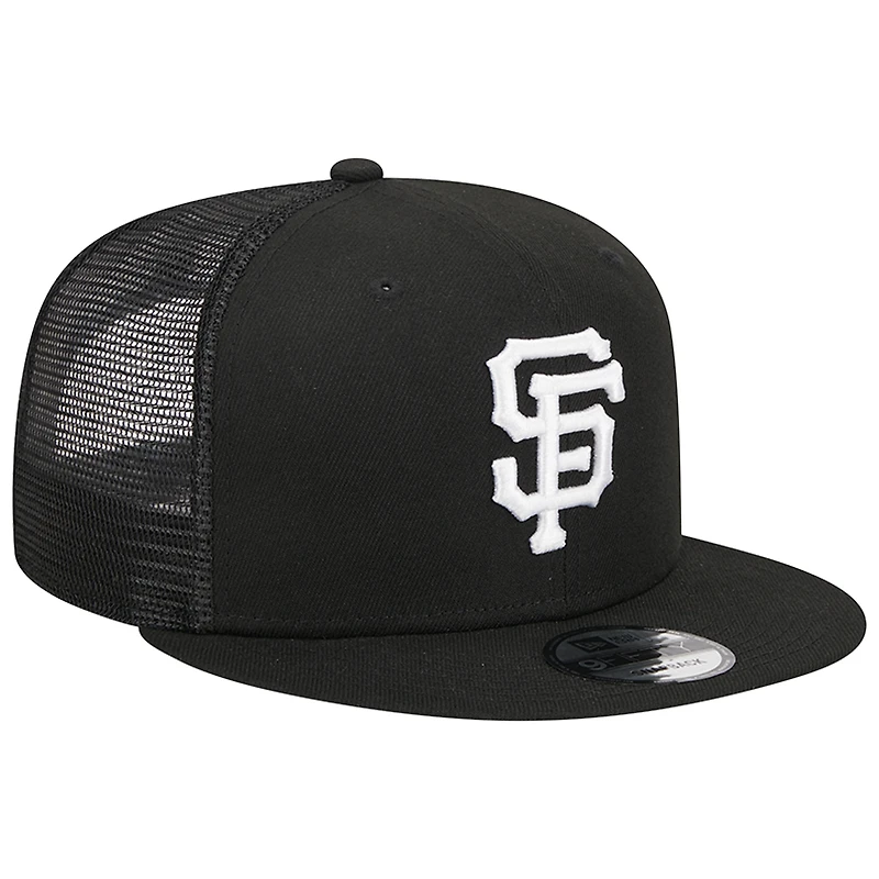Men's New Era Black San Francisco Giants Trucker 9FIFTY Snapback Hat