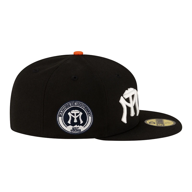 Casquette ajustée New Era noire pour homme, match San Francisco Giants vs. Monterrey Sultanes 2026, modèle 59FIFTY