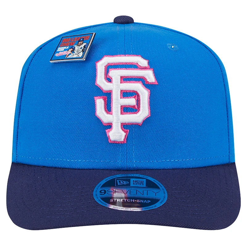 Men's New Era Blue/Navy San Francisco Giants 2024 Big League Chew Flavor Pack 9SEVENTY Adjustable Hat