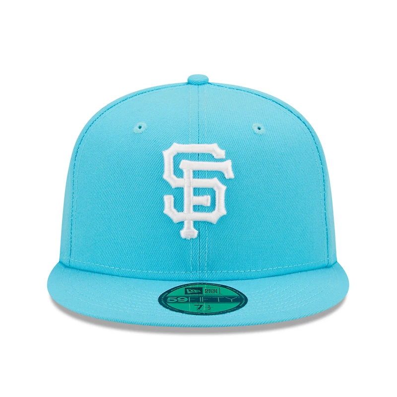 Men's New Era Blue San Francisco Giants Vice Highlighter Logo 59FIFTY Fitted Hat