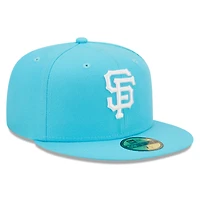 Men's New Era Blue San Francisco Giants Vice Highlighter Logo 59FIFTY Fitted Hat