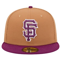 Men's New Era Brown/Purple San Francisco Giants Two-Tone Color Pack 59FIFTY Fitted Hat