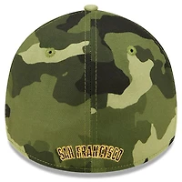 Men's New Era Camo San Francisco Giants 2022 Armed Forces Day 39THIRTY Flex Hat