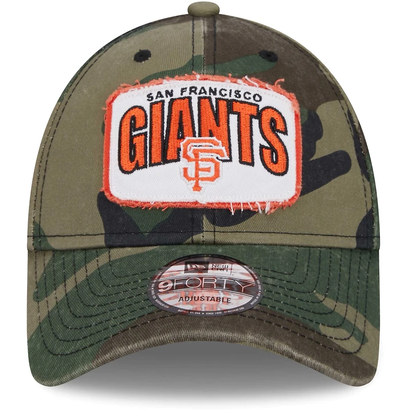 Casquette réglable New Era camouflage San Francisco Giants Gameday 9FORTY pour hommes