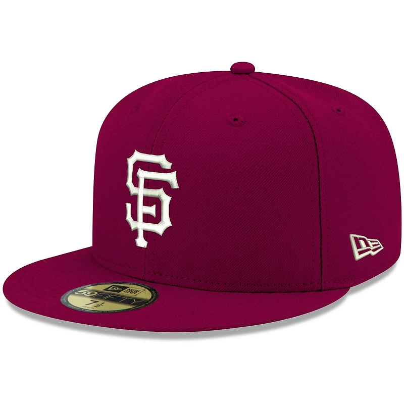 Casquette ajustée 59FIFTY blanche avec logo des Giants de San Francisco New Era pour homme