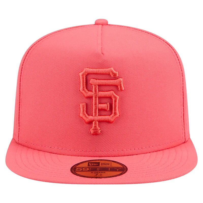 Casquette ajustée A-Frame 59FIFTY pour homme New Era corail des Giants de San Francisco