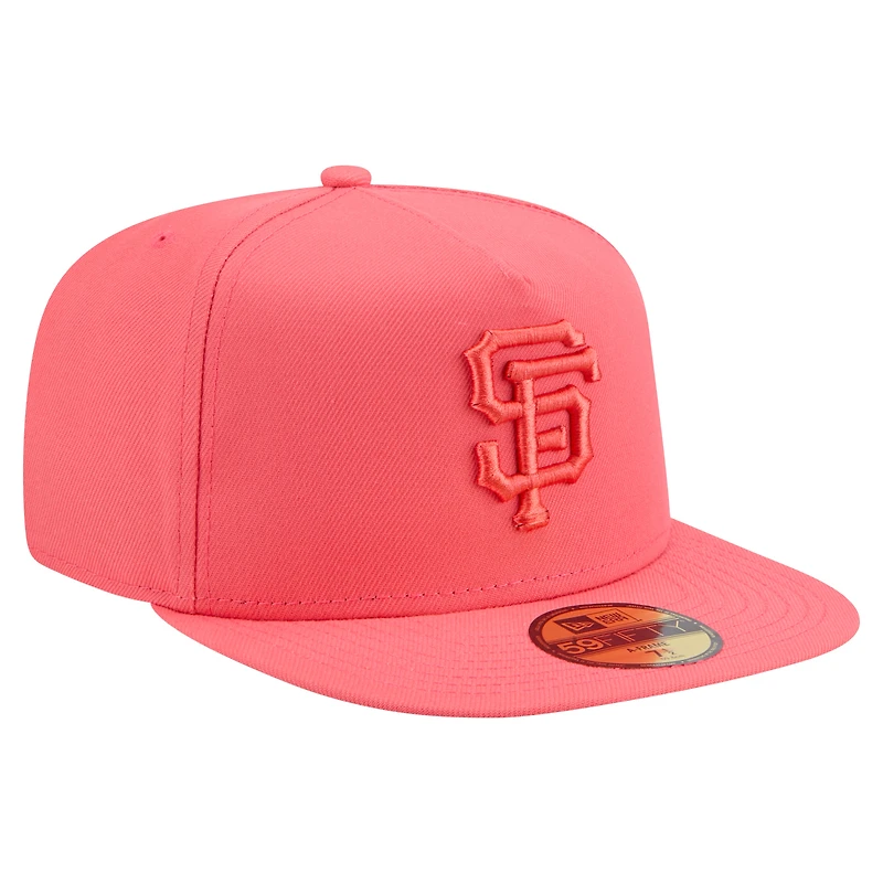 Casquette ajustée A-Frame 59FIFTY pour homme New Era corail des Giants de San Francisco