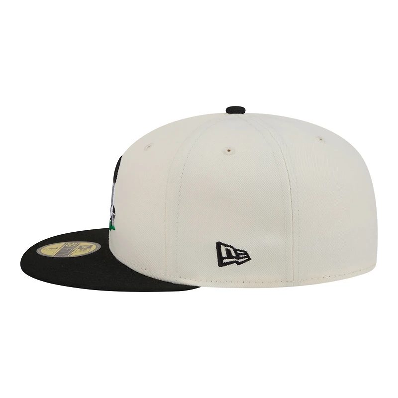 Men's New Era Cream/Black San Francisco Giants Bullpen Cart 59FIFTY Fitted Hat