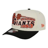 Casquette snapback New Era crème/noire San Francisco Giants Classic A-Frame 9FIFTY pour homme