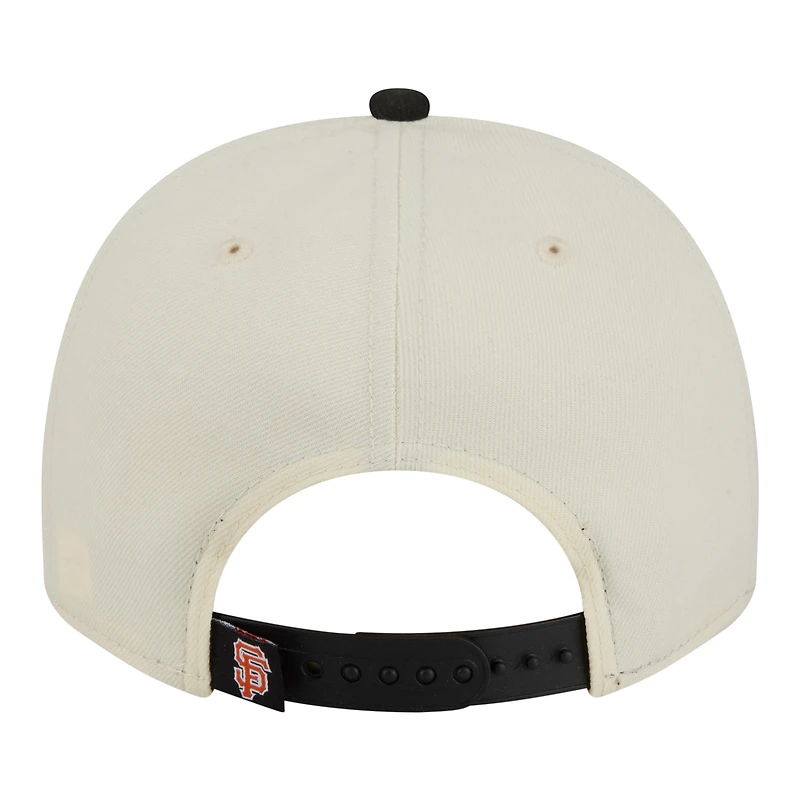 Men's New Era  Cream/Black San Francisco Giants Classic A-Frame 9FIFTY Snapback Hat