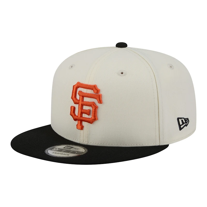 Men's New Era Cream/Black San Francisco Giants Localized 9FIFTY Snapback Hat